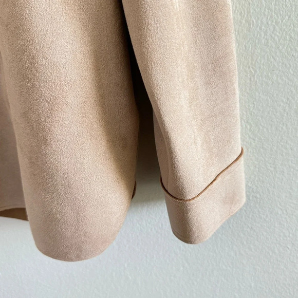 Jules Kae Hannah Beige Oversized Shacket Jacket Size XS - Picture 5 of 12